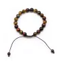 Bracelet en oeil de taureau, faucon et tigre tresse 8mm x 1pc