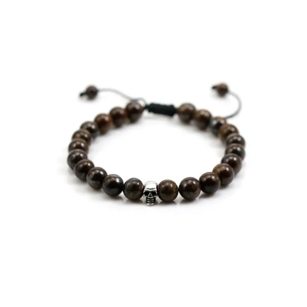 Bracelet en bronzite, de forme ronde, 8-8.5mm x 1pc