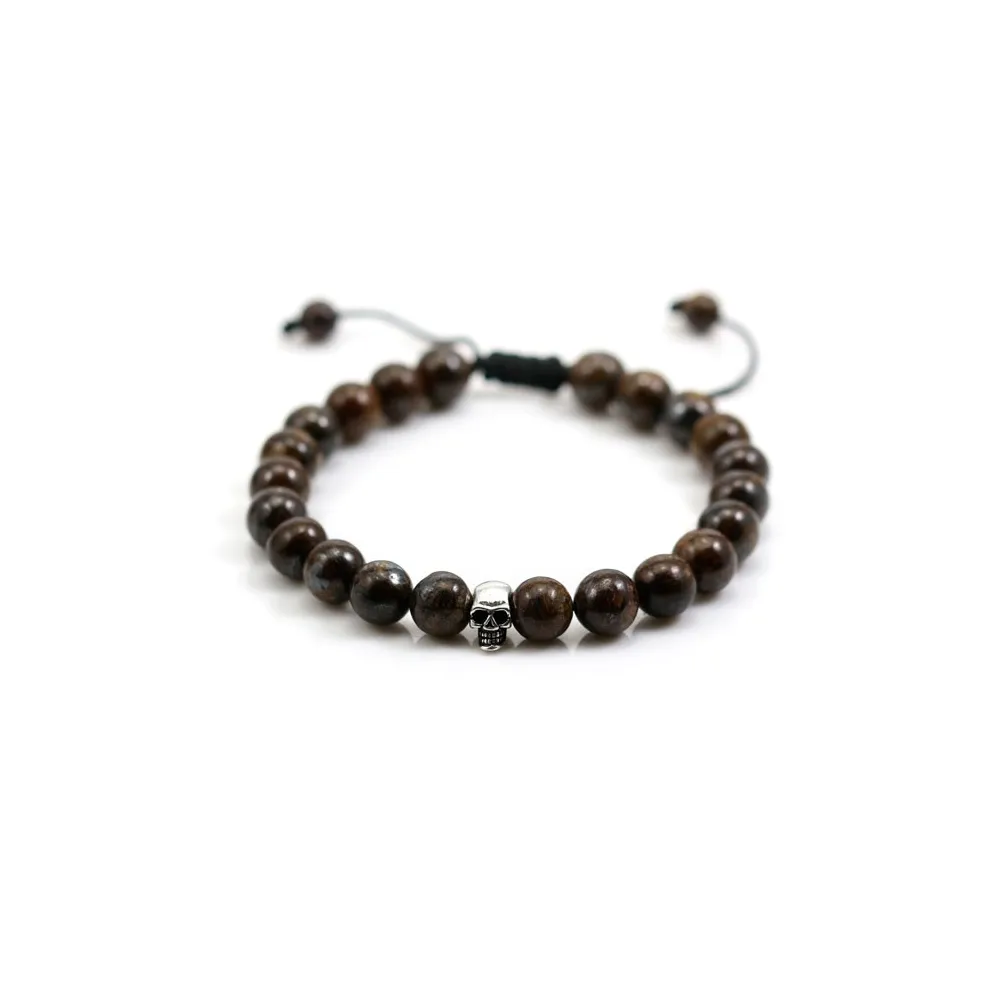 Bracelet en bronzite, de forme ronde, 8-8.5mm x 1pc