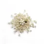 Broche fleur perle d'eau douce blanche x 1pc