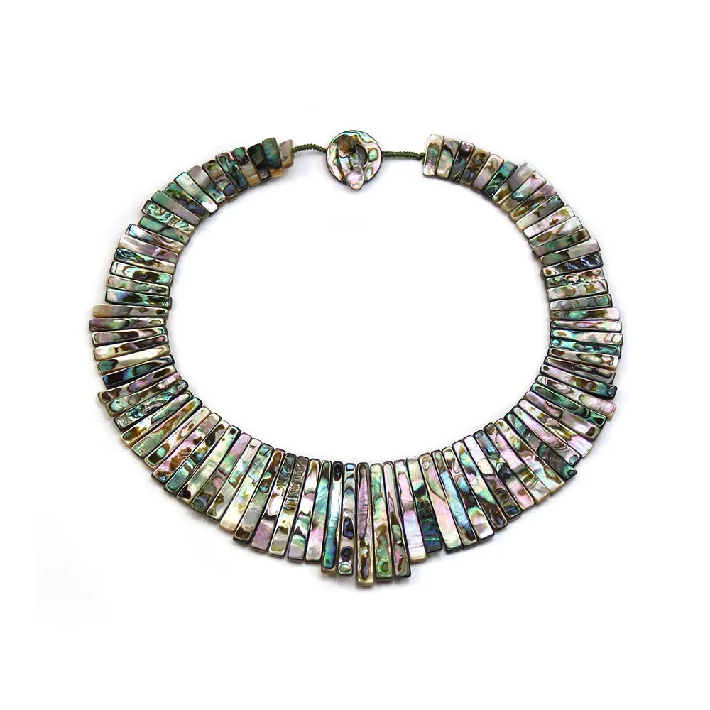 Collier simple nacre abalone 16.3x43.2mm x 1pc