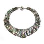 Simple necklace gives a pearly gloss to abalone 16.3x43.2mm x 1pc