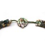 Simple necklace gives a pearly gloss to abalone 16.3x43.2mm x 1pc