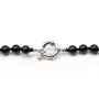 Collier simple agate noir 