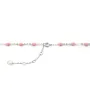 Collier chaine argent 925 bambou de mer rose 4mm x 1pc