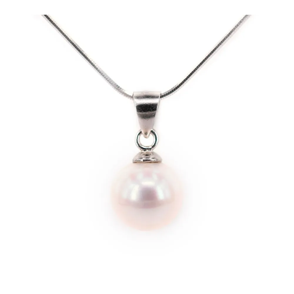 White oval freshwater cultured pearls 7-8mm x 4pcs