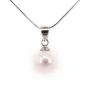 Pendentif en argent 925 et perle d'eau douce 9-9.5mm x 1pc 