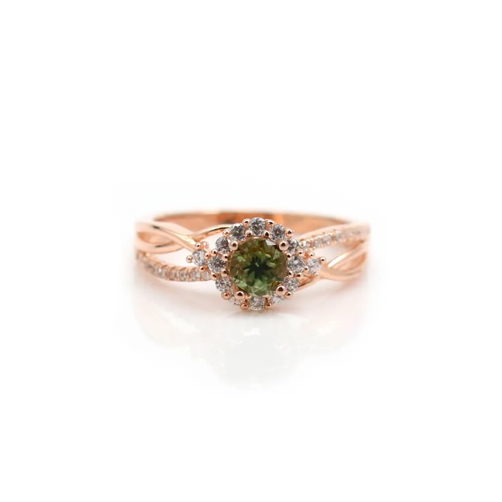 Bague tourmaline en argent 925 rhodié x 1pc