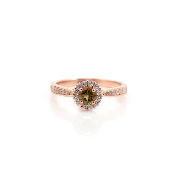 Bague tourmaline en argent 925 rhodié x 1pc