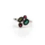 Bague tourmaline en argent 925 rhodié x 1pc