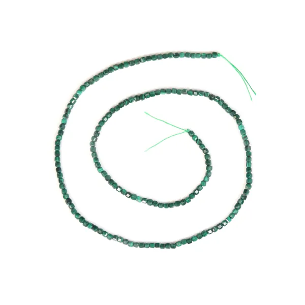 Cubo di malachite sfaccettato 2mm x 40cm