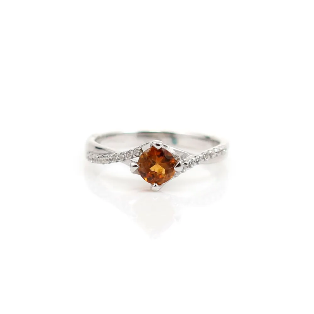 Bague tourmaline rouge en argent 925 rhodié x 1pc