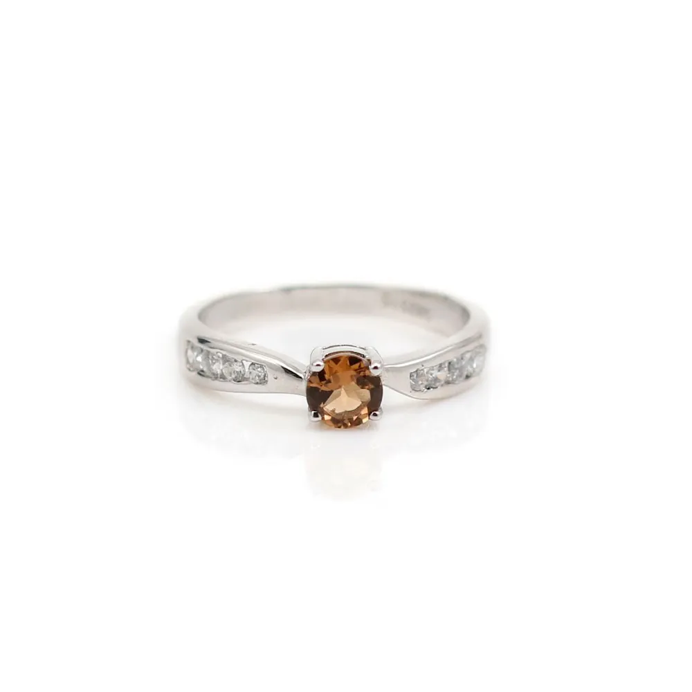 Bague tourmaline en argent 925 rhodié x 1pc