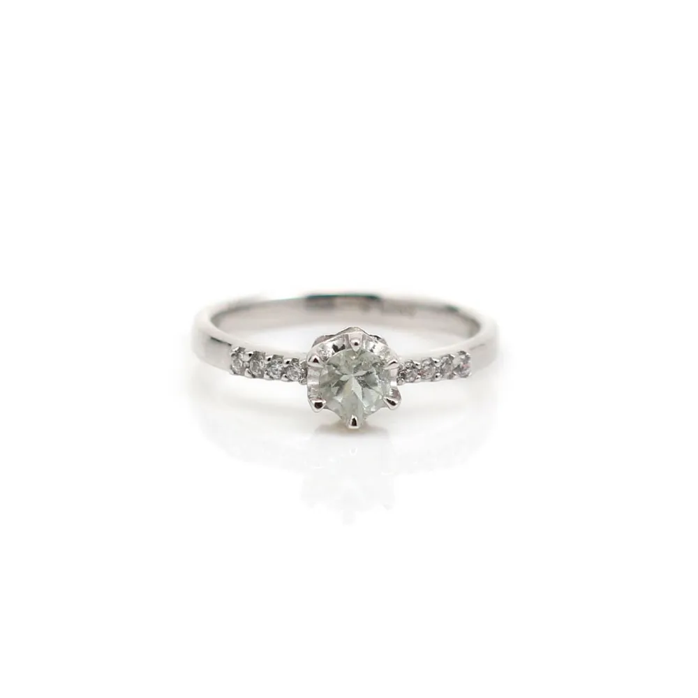 Bague tourmaline en argent 925 rhodié x 1pc