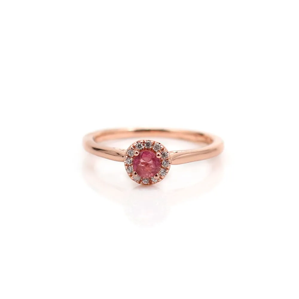 Bague tourmaline en argent 925 rhodié x 1pc