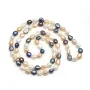 Sautoir en perles d'eau douce multicolore, de forme baroque, mesurant 8x10mm x 80cm x 1pc