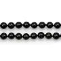Sautoir en agate noire, de forme ronde, mesurant 8mm x 80cm, x 1pc