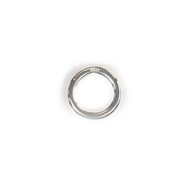 Fermoir mousqueton rond en argent 925 16mm x 1pc