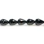 Onyx noir, Goutte Facette, 13x18mm x 40cm