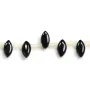 Agate noire losange 5x10mm x 40cm