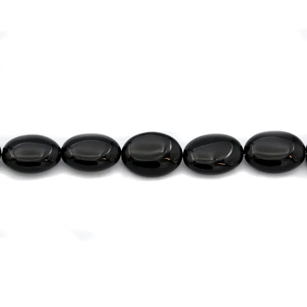 Agate noire ovale 9x13mm x 6 st