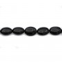 Onyx black, oval, 10x14mm x 40cm