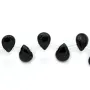 Agate noir goutte plate 6x9mm x 40cm