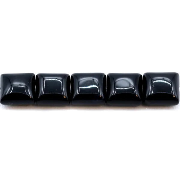 Black agate square 6mm x 40cm