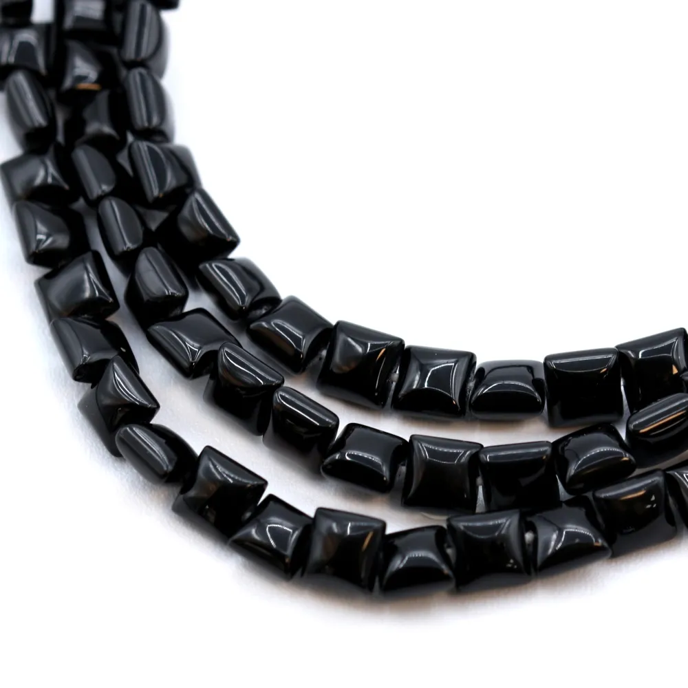 Onyx noir, carré, 6mm x 40cm