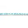 Faceted light blue apatite 2mm x 39cm