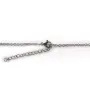 Collier en acier inox argenté avec un flacon de parfum pendentif en Cristal de roche