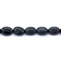 Onyx noir, ovale 6x8mm x 40cm