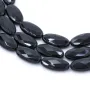 Onyx noir, ovale facetté,15x30mm x 40cm