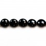 Onyx black, round flat, 8mm x40cm