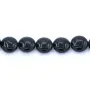 Black Agate Flat Round 10mm