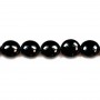 Onyx black, round flat, 12mm x 40cm