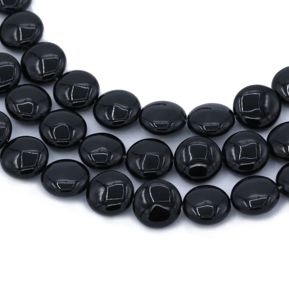 Onyx noir, ronde plate, 12mm x 40cm