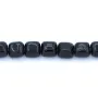 Agate noire de forme carré 6mm x 6 pcs