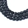 Onyx noir, carré facetté 8mm x 39cm