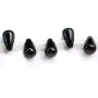 Black agate teardrop 5x8mm x 40cm