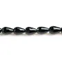Onyx noir, goutte facette, 6x9mm x 40cm