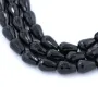 Onyx noir, goutte facette, 10x14mm x 40cm