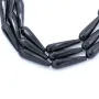 Onyx noir, goutte facette, 8x30mm x 40cm