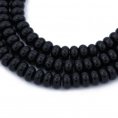 Onyx black, round, 6x10mm x 40cm