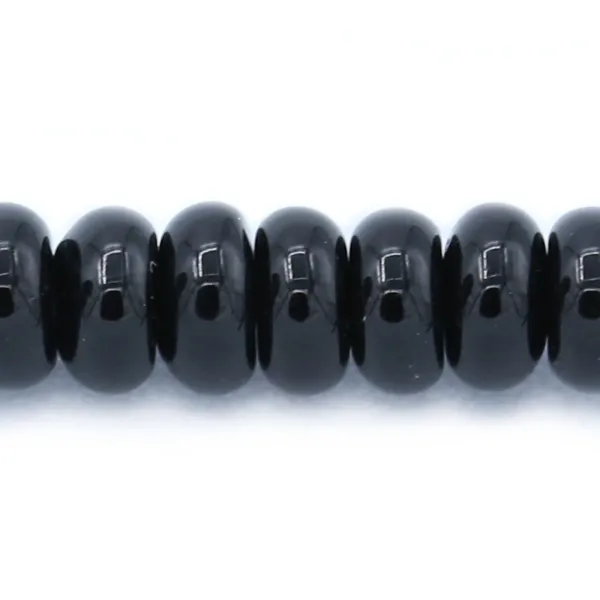 Agate noire rondelle 2x4mm x 12 pcs