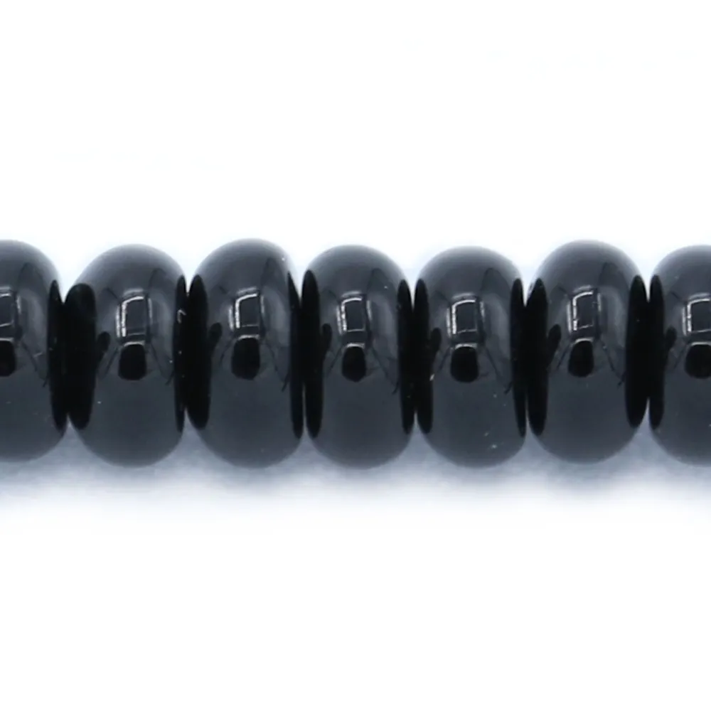 Agate noire rondelle 2x4mm x 12 st
