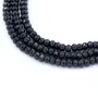 Black Agate Faceted Rondelle 4 x 6mm