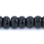 Onyx noir, rondelle facette 5x8mm x 40 cm