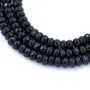 Onyx noir, rondelle facette 5x8mm x 40 cm