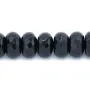 Black Agate Faceted Rondelle 6 x 10mm